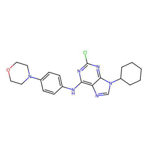 2-氯-9-环己基-N-[4-（4-吗啉基）苯基]-9H-嘌呤-6-胺,2-Chloro-9-cyclohexyl-N-[4-(4-morpholinyl)phenyl]-9H-purin-6-amine