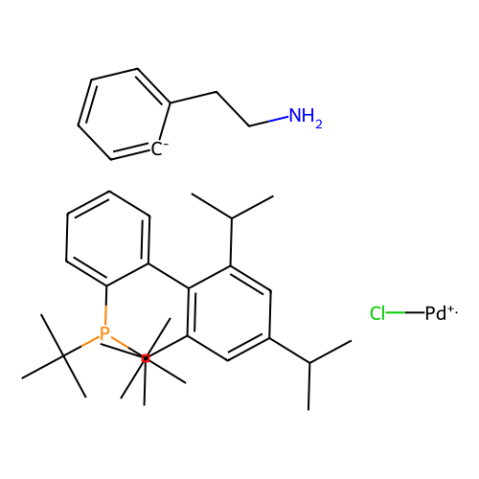 氯[2-(二叔丁基膦基)-2',4',6'-三异丙基-1,1'-联苯基][2-(2-氨基乙基)苯基)]钯(II),Chloro(2-di-t-butylphosphino-2',4',6'-tri-i-propyl-1,1'-biphenyl)[2-(2-aminoethyl)phenyl] palladium(II)