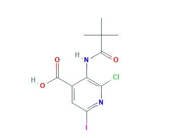 2-氯-6-碘-3-新戊酰胺基异烟酸,2-Chloro-6-iodo-3-pivalamidoisonicotinic acid