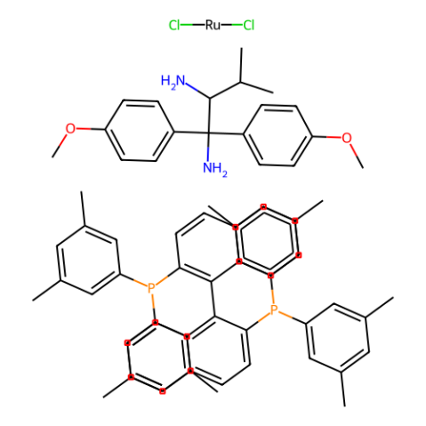 二氯{（R）-（+）-2,2''-双[二（3,5-二甲苯基）膦基]-1,1''-联萘基} [（2R）-（-）-1,1-双（4-甲氧基苯基）-3-甲基-1,2-丁二胺]钌（II）RuCl2[(R)-xylbinap][(R)-daipen],Dichloro{(R)-(+)-2,2''-bis[di(3,5-xylyl)phosphino]-1,1''-binaphthyl}[(2R)-(-)-1,1-bis(4-methoxyphenyl)-3-methyl-1,2-butanediamine]ruthenium(II) RuCl2[(R)-xylbinap][(R)-daipen]