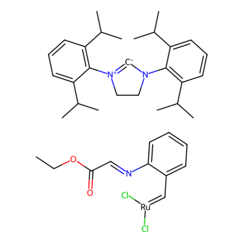 二氯（1,3-二异丙基苯基咪唑啉-2-亚甲基）{2-[（乙氧基-2-氧亚乙基）氨基]亚苄基}钌（II）HeatMet SIPr,Dichloro(1,3-di-i-propylphenylimidazolidin-2-ylidene){2-[(ethoxy-2-oxoethylidene)amino]benzylidene} ruthenium(II) HeatMet SIPr