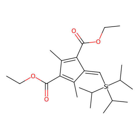2,4-二甲基-5-[(三异丙基硅基)亚甲基]-1,3-环戊二烯-1,3-二羧酸二乙酯 (顺反混合物),Diethyl 2,4-Dimethyl-5-[(triisopropylsilyl)methylene]-1,3-cyclopentadiene-1,3-dicarboxylate (cis- and trans- mixture)
