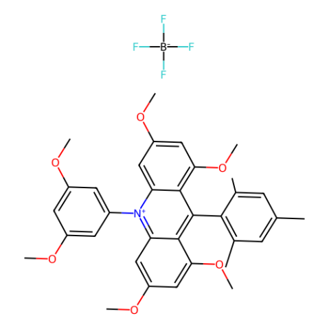 10-(3,5-二甲氧基苯基)-9-均三甲苯基-1,3,6,8-四甲氧基吖啶-10-鎓四氟硼酸盐,10-(3,5-Dimethoxyphenyl)-9-mesityl-1,3,6,8-tetramethoxyacridin-10-ium tetrafluoroborate