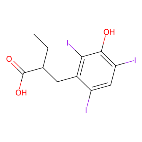 α-乙基-3-羟基-2,4,6-三碘氢化肉桂酸,α-Ethyl-3-hydroxy-2,4,6-triiodohydrocinnamic acid