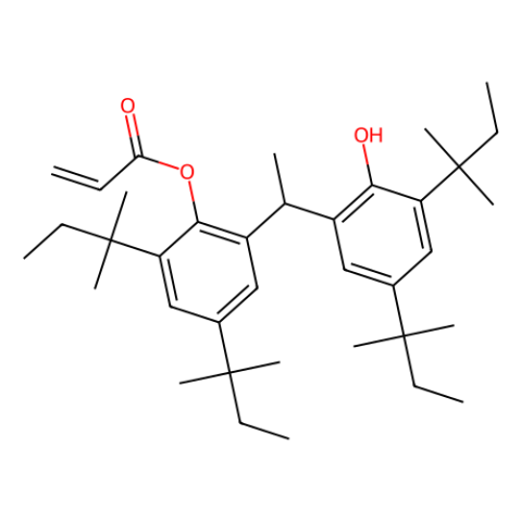 2-[1-(2-羟基-3,5-二叔戊基苯基)乙基]-4,6-二叔戊基苯基丙烯酸酯,2-(1-(2-Hydroxy-3,5-di-tert-pentylphenyl)ethyl)-4,6-di-tert-pentylphenyl acrylate