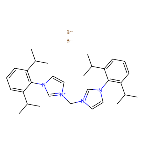 3,3'-亞甲基雙[1-(2,6-二異丙基苯基)-3-咪唑溴化物],3,3'-Methylenebis[1-(2,6-diisopropylphenyl)-3-imidazolium Bromide]