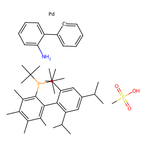 甲烷磺酰基（2-二叔丁基膦基-3,4,5,6-四甲基-2''，4''，6''-三异丙基联苯）（2''-氨基-1,1''-联苯-2-基）钯（II）,Methanesulfonato(2-di-t-butylphosphino-3,4,5,6-tetramethyl-2'',4'',6''-tri-i-propylbiphenyl)(2''-amino-1,1''-biphenyl-2-yl)palladium(II)