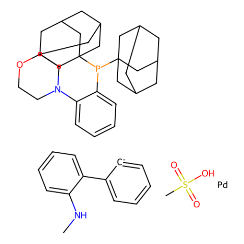 甲烷磺酸盐{N-[2-（二-1-金刚烷基膦）苯基]吗啉}（2'-甲氨基-1,1'-联苯-2-基）钯（II）二氯甲烷加合物,Methanesulfonato{N-[2-(di-1-adamantylphosphino)phenyl]morpholine}(2'-methylamino-1,1'-biphenyl-2-yl)palladium(II) dichloromethane adduct