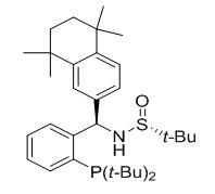 [S(R)]-N-[(R)-[2-(二叔丁基膦)苯基](5,6,7,8-四氢-5,5,8,8-四甲基-2-萘基)甲基]-2-叔丁基亚磺酰胺,[S(R)]-N-((R)-(2-(Di-tert-butylphosphino)phenyl)(5,6,7,8-tetrahydro-5,5,8,8-tetramethyl-2-naphthalenyl)methyl]-2-methyl-2-propanesulfinamide