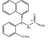 [S(R)]-N-[(S)-[2-(二叔丁基膦)苯基]-1-萘基甲基]-N-甲基-2-叔丁基亚磺酰胺,[S(R)]-N-[(S)-2-(Di-tert-butylphosphino)phenyl]-1-naphthalenylmethyl]-N,2-dimethyl-2-propanesulfinamide