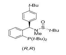 [S(R)]-N-[(R)-(4-叔丁基)[2-(二叔丁基膦)苯基]甲基]-N-甲基-2-叔丁基亚磺酰胺,[S(R)]-N-[(R)-(4-tert-Butyl)[2-(di-tert-butylphosphino)phenyl]methyl]-N,2-dimethyl-2-propanesulfinamide