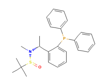 [S(R)]-N-[(1R)-1-[2-(二苯基膦)苯基]乙基]-N-甲基-2-叔丁基亚磺酰胺,[S(R)]-N-[(1R)-1-[2-(Diphenylphosphino)phenyl]ethyl]-N,2-dimethyl-2-propanesulfinamide