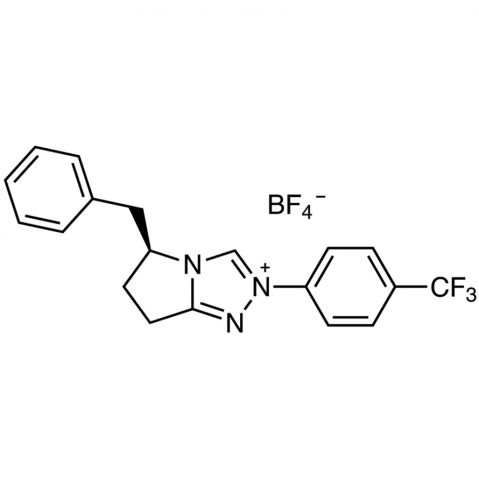 (S)-芐基-2-[4-(三氟甲基)苯基]-6,7-二氫-5H-吡咯并[2,1-c][1,2,4]三唑四氟硼酸鹽,(S)-Benzyl-2-[4-(trifluoromethyl)phenyl]-6,7-dihydro-5H-pyrrolo[2,1-c][1,2,4]triazolium Tetrafluoroborate