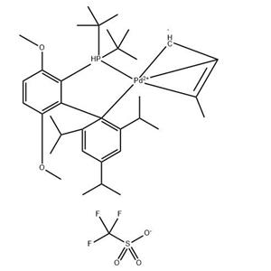 aladdin 阿拉丁 T299650 烯丙基[2-(二叔丁基膦基)-3,6-二甲氧基-2',4',6'-三异丙基-1,1'-联苯]三氟甲磺酸钯(II) 1798782-17-8 98%