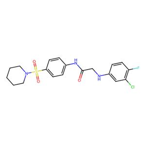 aladdin 阿拉丁 C416717 2-[（3-氯-4-氟苯基）氨基]-N-[4-哌啶-1-磺酰基）苯基]乙酰胺 853695-44-0 98%