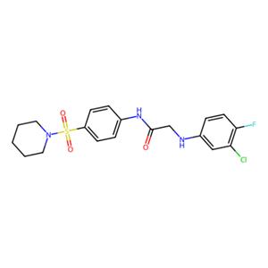 2-[（3-氯-4-氟苯基）氨基]-N-[4-哌啶-1-磺酰基）苯基]乙酰胺,2-[(3-chloro-4-fluorophenyl)amino]-N-[4-(piperidine-1-sulfonyl)phenyl]acetamide