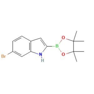 6-溴-2-(4,4,5,5-四甲基-1,3,2-二氧硼雜環(huán)戊烷-2-基)-1H-吲哚,6-Bromo-2-(4,4,5,5-tetramethyl-1,3,2-dioxaborolan-2-yl)-1H-indole