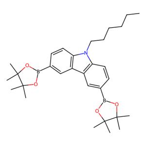 aladdin 阿拉丁 H404557 9-己基-3,6-双(4,4,5,5-四甲基-1,3,2-二氧杂环戊硼烷-2-基)-9H-咔唑 628336-95-8 98.0%