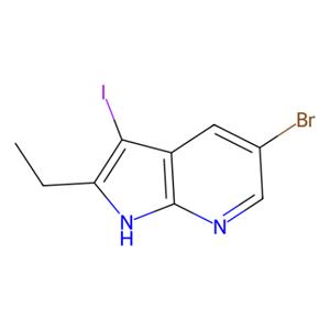 aladdin 阿拉丁 B166621 5-溴-2-乙基-3-碘-1H-吡咯并[2,3-b]吡啶 1228666-12-3 97%