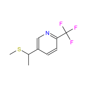 1005489-34-8；5-(1-(甲硫基)乙基)-2-(三氟甲基)吡啶