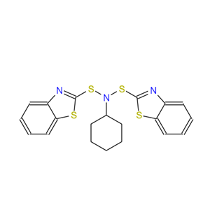 N-环已基-双(2-巯基苯并噻唑)次磺酰亚胺,N-(benzothiazol-2-ylthio)-N-cyclohexylbenzothiazole-2-sulphenamide