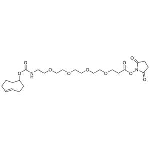 TCO4-PEG4-NHS (含≤6%二氯甲烷),TCO-PEG4-NHS (contains 6% Dichloromethane at maximum)