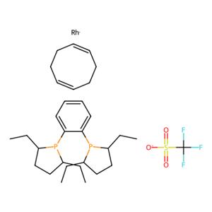 aladdin 阿拉丁 B282803 （-）-1,2-双（（2R，5R）-2,5-二乙基膦基）苯（1,5-环辛二烯）三氟甲磺酸铑（I） 136705-77-6 ≥98%(R,R)-Et-DUPHOS-Rh