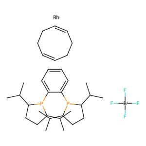 （+）-1,2-双（（2R，5R）-2,5-二异丙基膦酰基苯）1,5-环辛二烯）四氟硼酸铑（I）,(+)-1,2-Bis((2R,5R)-2,5-di-i-propylphospholano)benzene)1,5-cyclooctadiene)rhodium(I) tetrafluoroborate