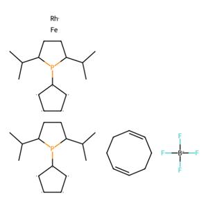 aladdin 阿拉丁 B282824 1,1-双（（2R，5R）-2,5-二异丙基膦酰基）二茂铁（环辛二烯）四氟硼酸铑（I） 849773-96-2 ≥95%