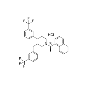 西那卡塞杂质25,(R)-N-(1-(naphthalen-1-yl)ethyl)-3-(3-(trifluoromethyl)phenyl) -N-(3-(3-(trifluoromethyl)phenyl)propyl)propan-1-amine hydrochloride