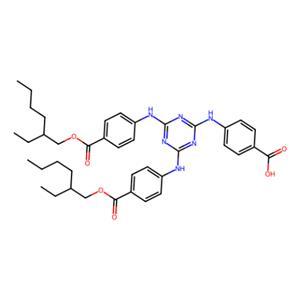 aladdin 阿拉丁 B331862 4-(4,6-二(4-((2-乙基己基氧基)羰基)苯基氨基)-1,3,5-三嗪-2-基氨基)苯甲酸 1469870-11-8 98%