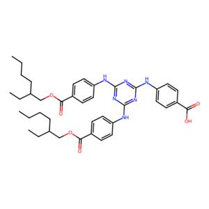 4-(4,6-二(4-((2-乙基己基氧基)羰基)苯基氨基)-1,3,5-三嗪-2-基氨基)苯甲酸,4-(4,6-Bis(4-((2-ethylhexyloxy)carbonyl)phenylamino)-1,3,5-triazin-2-ylamino)benzoic Acid