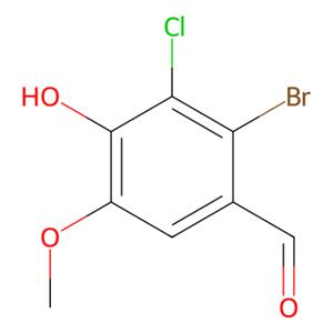 2-溴-3-氯-4-羟基-5-甲氧基苯甲醛,2-Bromo-3-chloro-4-hydroxy-5-methoxybenzaldehyde