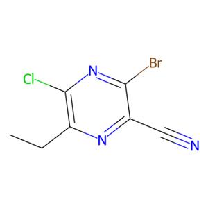 3-溴-5-氯-6-乙基吡嗪-2-甲腈,3-Bromo-5-chloro-6-ethylpyrazine-2-carbonitrile