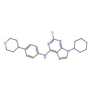 aladdin 阿拉丁 C358647 2-氯-9-环己基-N-[4-（4-吗啉基）苯基]-9H-嘌呤-6-胺 737005-53-7 98%