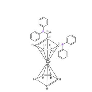 aladdin 阿拉丁 D587420 (1S)-1-(二苯基膦基)-2-[(1R)-1-(二苯基膦基)乙基]二茂铁 155941-31-4 97%