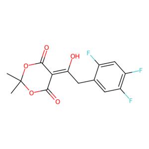 aladdin 阿拉丁 H590122 5-[1-羟基-2-(2,4,5-三氟苯基)亚乙基]-2,2-二甲基-1,3-二氧六环-4,6-二酮 764667-64-3 97%