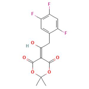 5-[1-羟基-2-(2,4,5-三氟苯基)亚乙基]-2,2-二甲基-1,3-二氧六环-4,6-二酮,5-(1-Hydroxy-2-(2,4,5-trifluorophenyl)ethylidene)-2,2-dimethyl-1,3-dioxane-4,6-dione