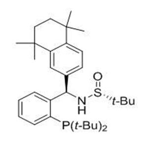 [S(R)]-N-[(R)-[2-(二叔丁基膦)苯基](5,6,7,8-四氢-5,5,8,8-四甲基-2-萘基)甲基]-2-叔丁基亚磺酰胺,[S(R)]-N-((R)-(2-(Di-tert-butylphosphino)phenyl)(5,6,7,8-tetrahydro-5,5,8,8-tetramethyl-2-naphthalenyl)methyl]-2-methyl-2-propanesulfinamide