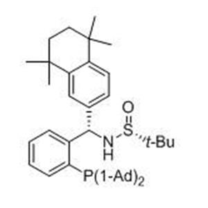 [S(R)]-N-[(S)-[2-(二金刚烷基膦)苯基](5,6,7,8-四氢-5,5,8,8-四甲基-2-萘基)甲基]-2-叔丁基亚磺酰胺,[S(R)]-N-((S)-(2-(Diadamantanphosphino)phenyl)(5,6,7,8-tetrahydro-5,5,8,8-tetramethyl-2-naphthalenyl)methyl]-2-methyl-2-propanesulfinamide