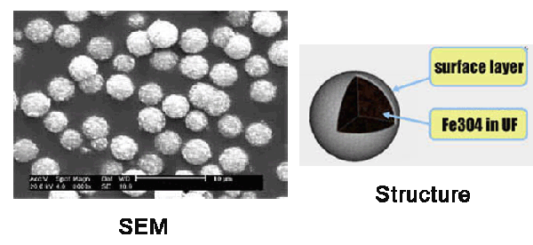 脲醛樹脂磁性微球,Monodispersed Magnetic Urea-Formaldehyde Microspheres