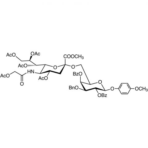 Neu5GcAc[1Me,4789Ac]α(2-6)Gal[24Bz,3Bn]-β-MP,Neu5GcAc[1Me,4789Ac]α(2-6)Gal[24Bz,3Bn]-β-MP