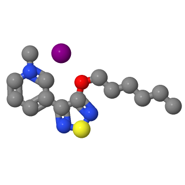 3-(4-HEXYLOXY-1,2,5-THIADIAZOL-3-YL)-1-METHYLPYRIDINIUM IODIDE,3-(4-HEXYLOXY-1,2,5-THIADIAZOL-3-YL)-1-METHYLPYRIDINIUM IODIDE