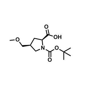 (2S,4S)-1-(叔丁氧羰基)-4-(甲氧甲基)吡咯啉-2-羧酸  1378388-16-9