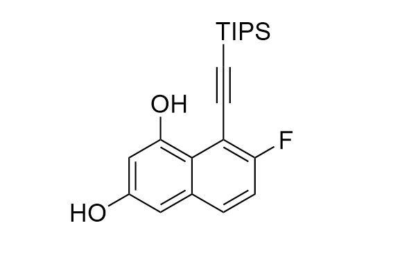 7-氟-8-((三異丙基甲硅烷基)乙炔基)萘-1,3-二醇,7-fluoro-8-((triisopropylsilyl)ethynyl)naphthalene-1,3-diol