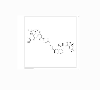 NOTA-FAPI-04，NOTA-FAPI-4，NOTA-FAPI4， NTFAPI,NTFAPI, (S)-2,2'-(7-(2-(4-(3-((4-((2-(2-cyano-4,4- difluoropyrrolidin- 1-yl)-2-oxoethyl)carbamoyl)quinolin-6-  yl)oxy)propyl)piperazin- 1-yl)-2-oxoethyl)- 1,4,7-triazonane- 1,4- diyl)diacetic acid