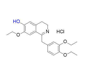 屈他维林杂质05,1-(3,4-diethoxybenzyl)-7-ethoxy-3,4-dihydroisoquinolin-6-ol hydrochloride