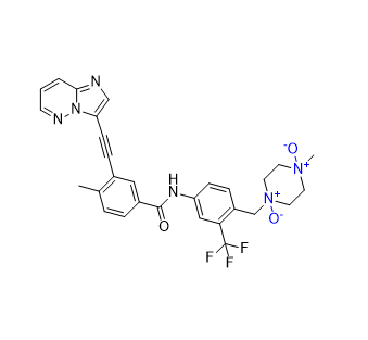 泊那替尼杂质15,1-(4-(3-(imidazo[1,2-b]pyridazin-3-ylethynyl)-4-methylbenzamido)-2- (trifluoromethyl)benzyl)-4-methylpiperazine 1,4-dioxide