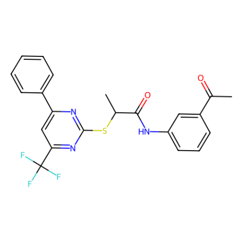 WAY-352571,N-(3-acetylphenyl)-2-[4-phenyl-6-(trifluoromethyl)pyrimidin-2-yl]sulfanylpropanamide