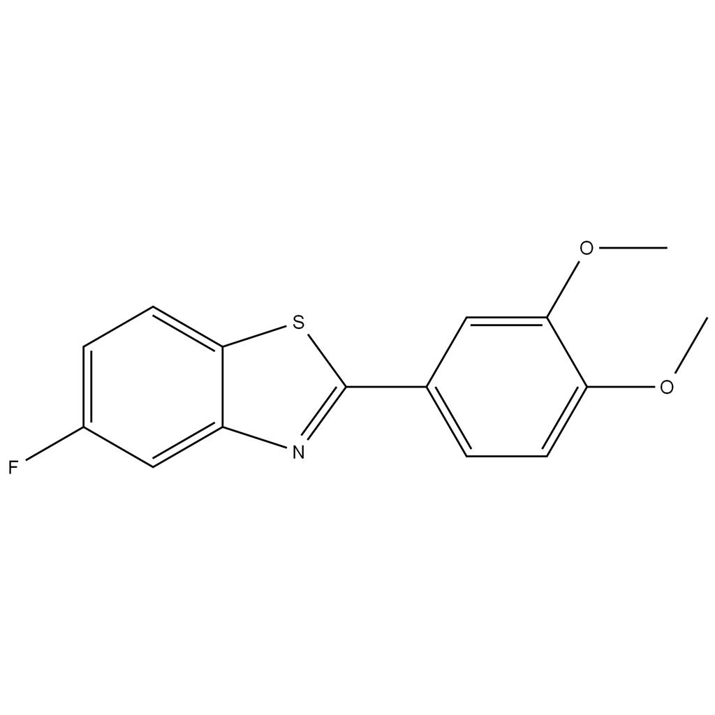 2-(3,4-二甲氧基苯基)-5-氟苯并[D]噻唑,GW 610